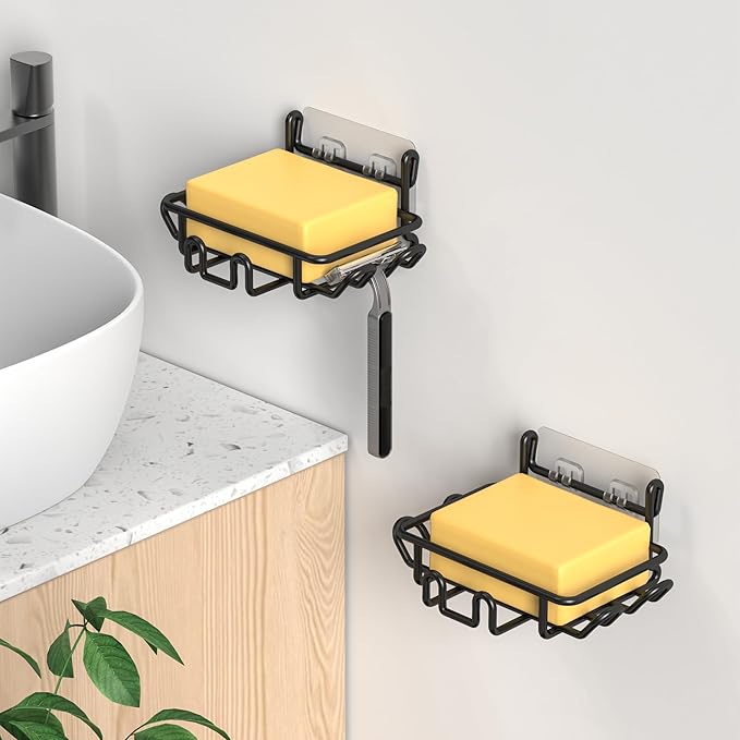 Tension Pole Shower Caddy 5x Stability, Adjustable Floor to Ceiling Shower Organizer, Standing Shower Tension Rod Shelves, 4 Tier Storage Shelves with 2 Soap Holders/Hanging or Adhesive, 25in-114in