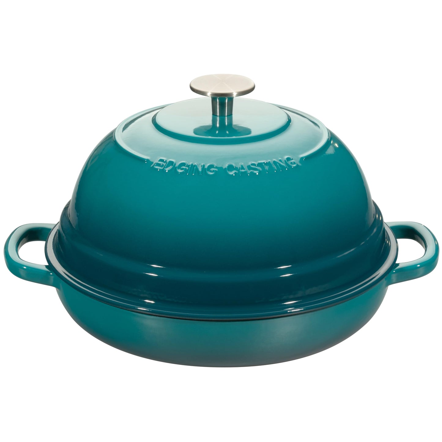 EDGING CASTING Enameled Cast Iron Dutch Oven Pot with Lid, Round Bread Oven for Homemade Sourdough Bread Baking, 6 Quart, Slateblue