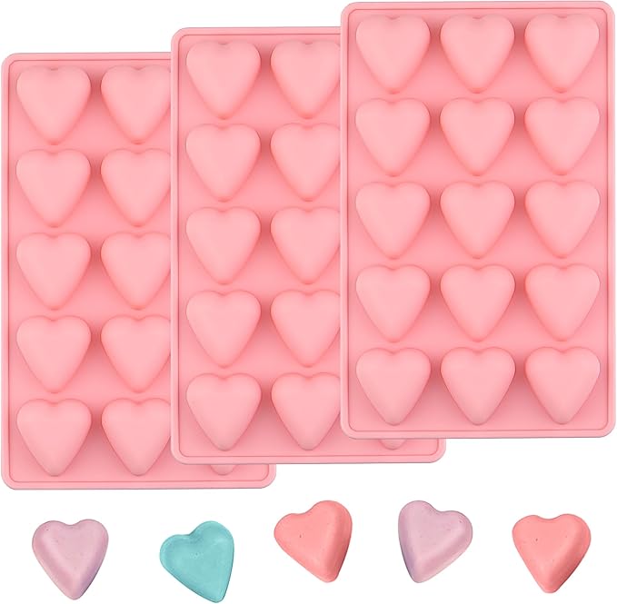 EDUEE Silicone Star Candy Molds - 3pcs for Baking, Ice Cube, Resin, Soap, Jelly (Star Size 1.93in)
