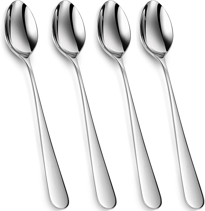 KEAWELL Premium Louise 4-Piece 9-Inch 18/10 Iced Tea Spoons (9 inch, 4)