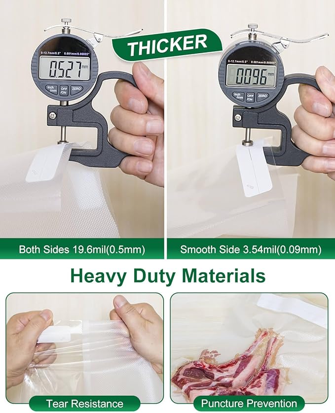 UTILIMATES Quart Vacuum Sealer Bags for Food, 8x11 Inch with Label Area