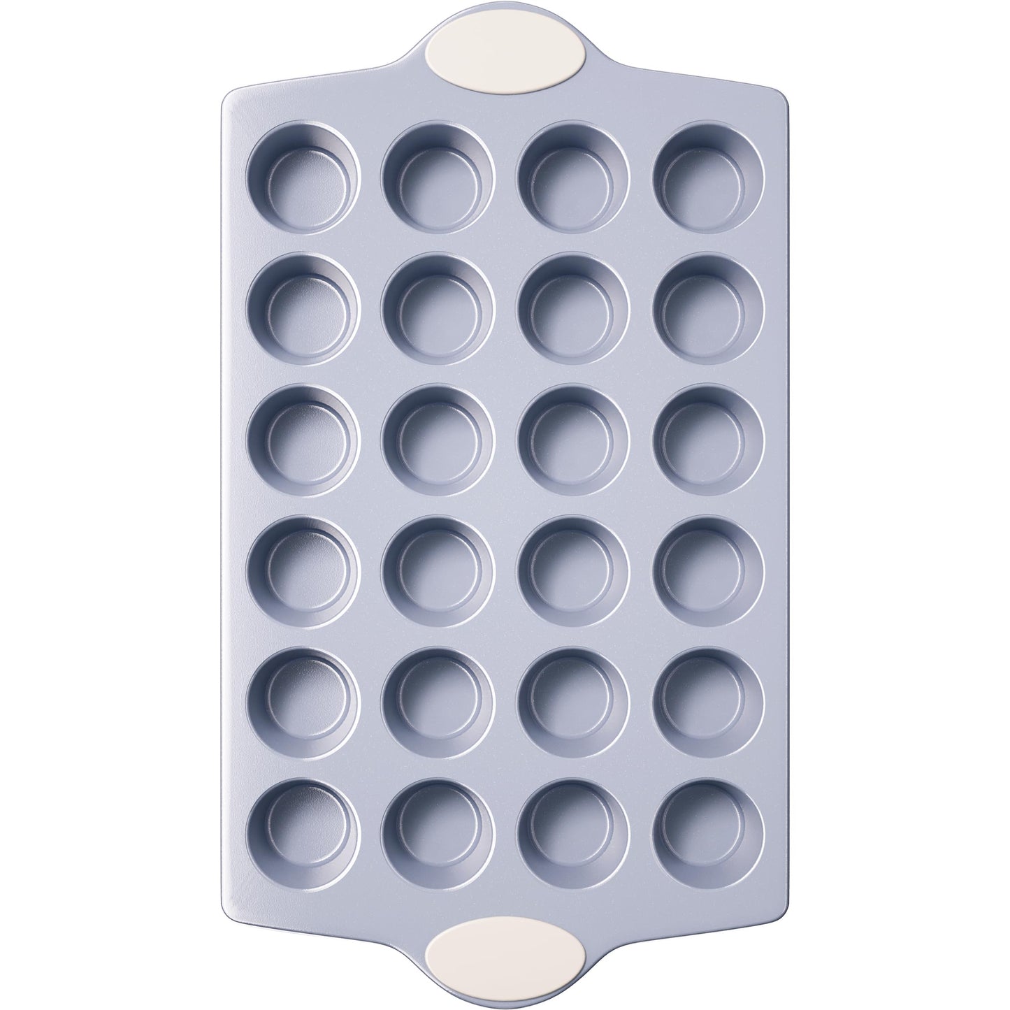 BRONYPRO 24-Cup Non Toxic Nonstick Ceramic Mini Muffin Pan & Cupcake Tin, PFOA & PFOA Free, Heavy Duty Rust-Resistant Aluminized Steel, Oven & Dishwasher Safe, Blue