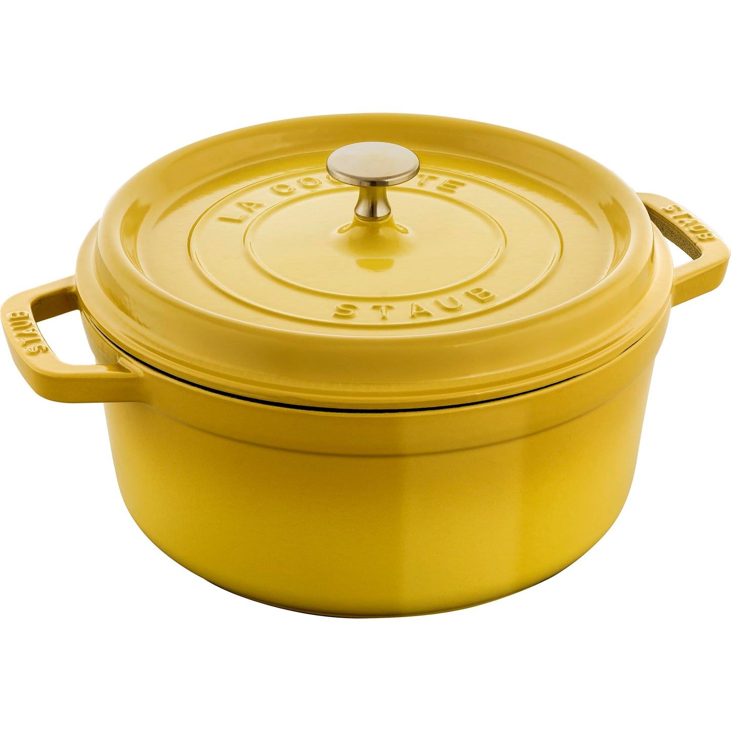 Staub Cast Iron 5.5-qt Round Cocotte - White Truffle, Made in France