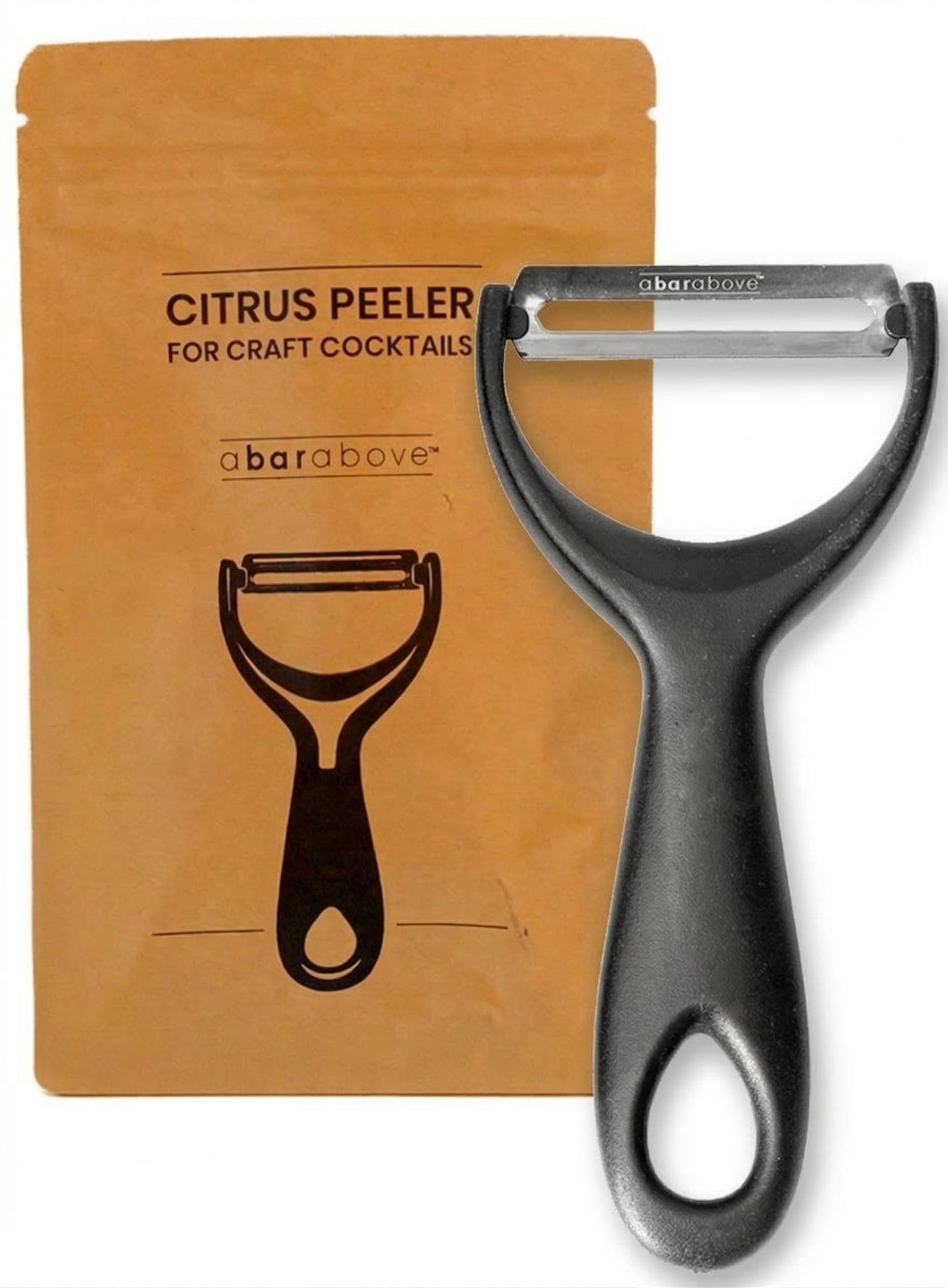 A Bar Above Citrus Peeler, Stainless Steel Fruit Peeler, Gold Finish