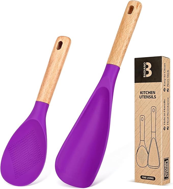 Badiano Cooking Spoon and Rice Scooper for Nonstick Cookware,Multi-function