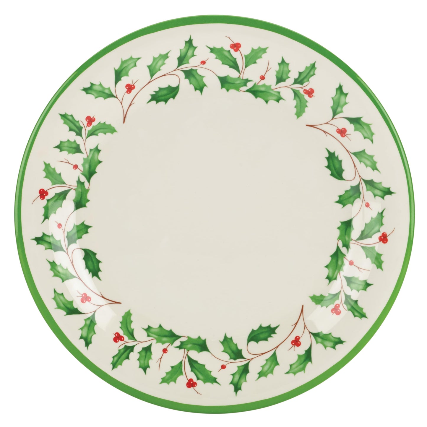 Lenox Holiday Melamine Christmas Dinner Plate Set for 4