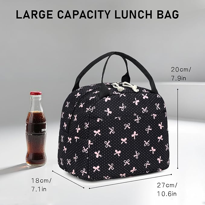 Bluboon Lunch Bag for Women Men Cute Lunch Tote Bags Reusable Insulated Lunch Box Large Capacity Reusable Insulated Cooler for Work Picnic or Travel