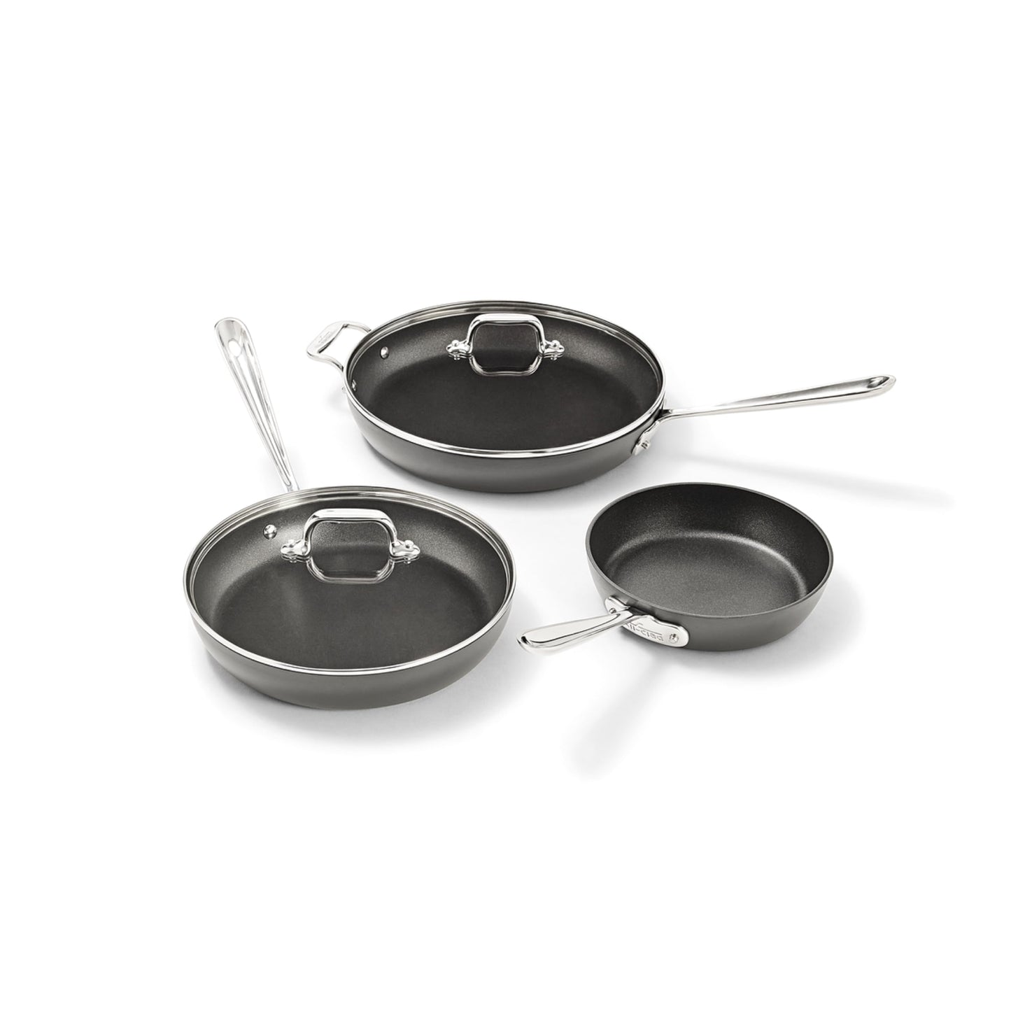 All-Clad HA1 Hard Anodized Nonstick Cookware Set 13 Piece Induction Oven Broiler Safe 500F, Lid Safe 350F Pots and Pans Black