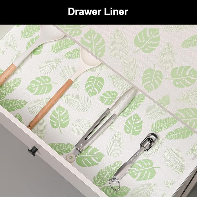 Cooyes Shelf Liner – Premium Non-Adhesive Cabinet & Drawer Liner for Kitchen – Waterproof Shelf Paper with Modern Pattern – Durable EVA Cabinet Mat – Easy to Cut （12" W x 240" L）