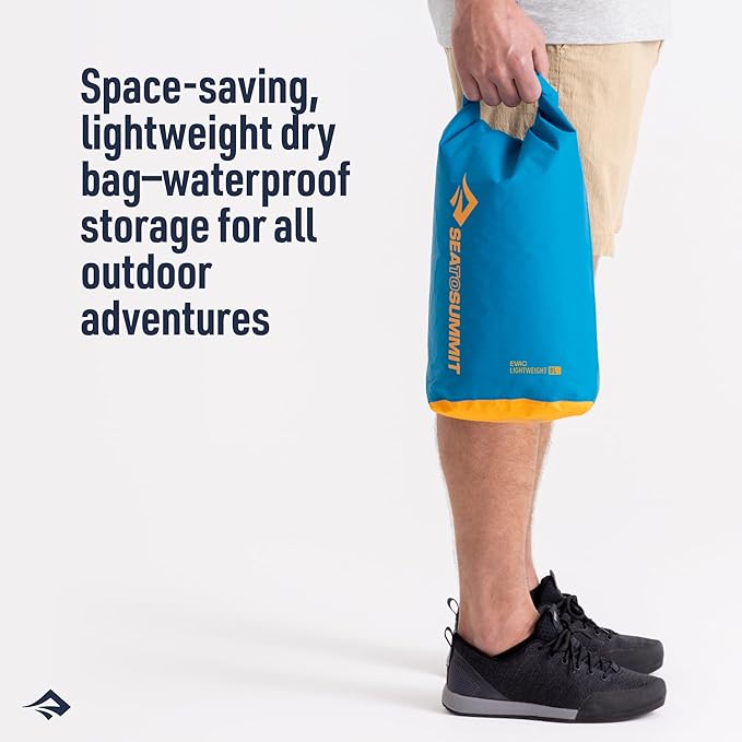 Sea to Summit eVac Dry Bag, Roll-Top Compression Sack, 3 Liter, Turkish Tile Blue