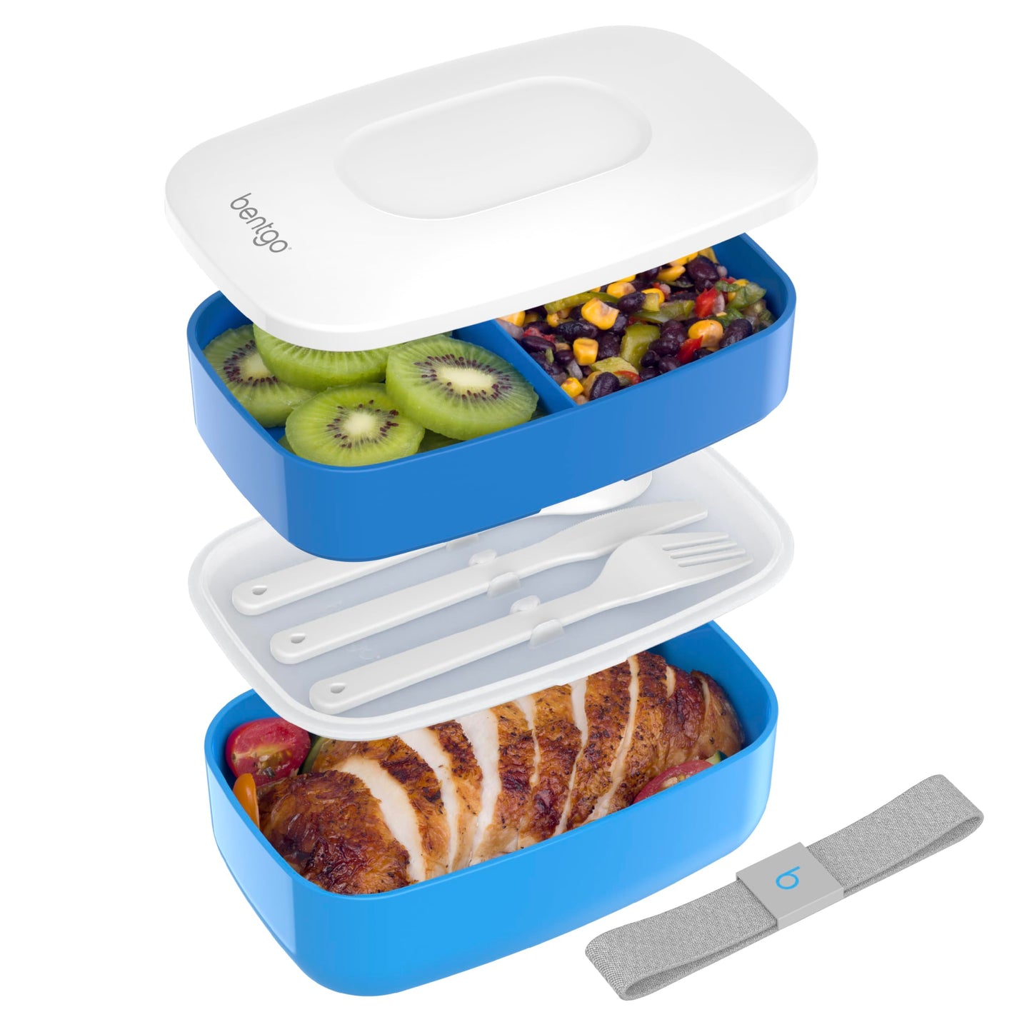 Bentgo Classic Stackable 3-Compartment Adult Bento-Style Lunch Box