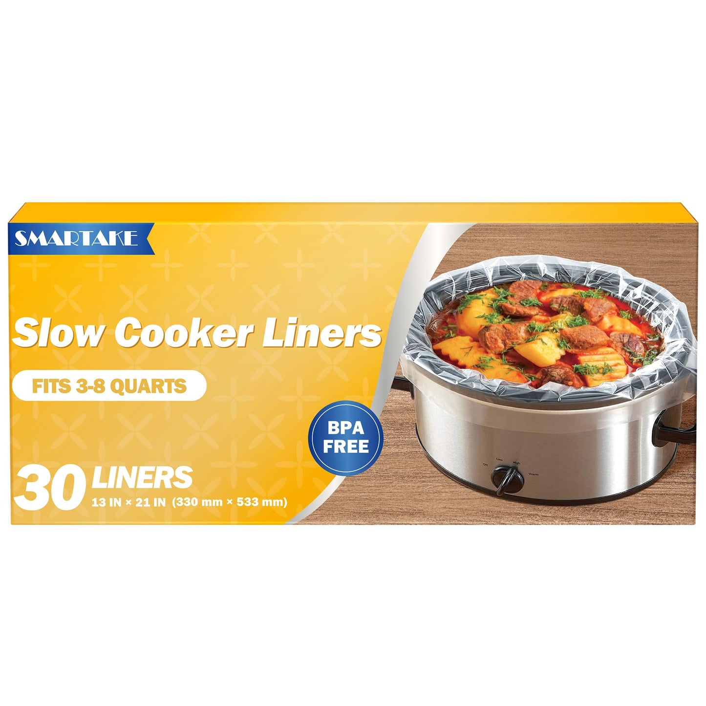 SMARTAKE Slow Cooker Liners, Large Size 14"x 22" 15 Liners