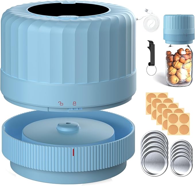 HTPOW Mason Jar Vacuum Sealer, Auto Sealing for Regular and Wide Mouth Jars