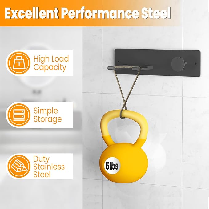 Hair Dryer Holder Wall Mounted with 4-Adsorption, Self Adhesive Blow Dryer Holder for Power Plug, Diffuser and Nozzles Accessories Organizer, Matte Black
