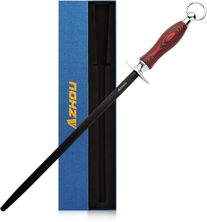 Azhou 12" Professional Knife Sharpener Fine Honing Rod