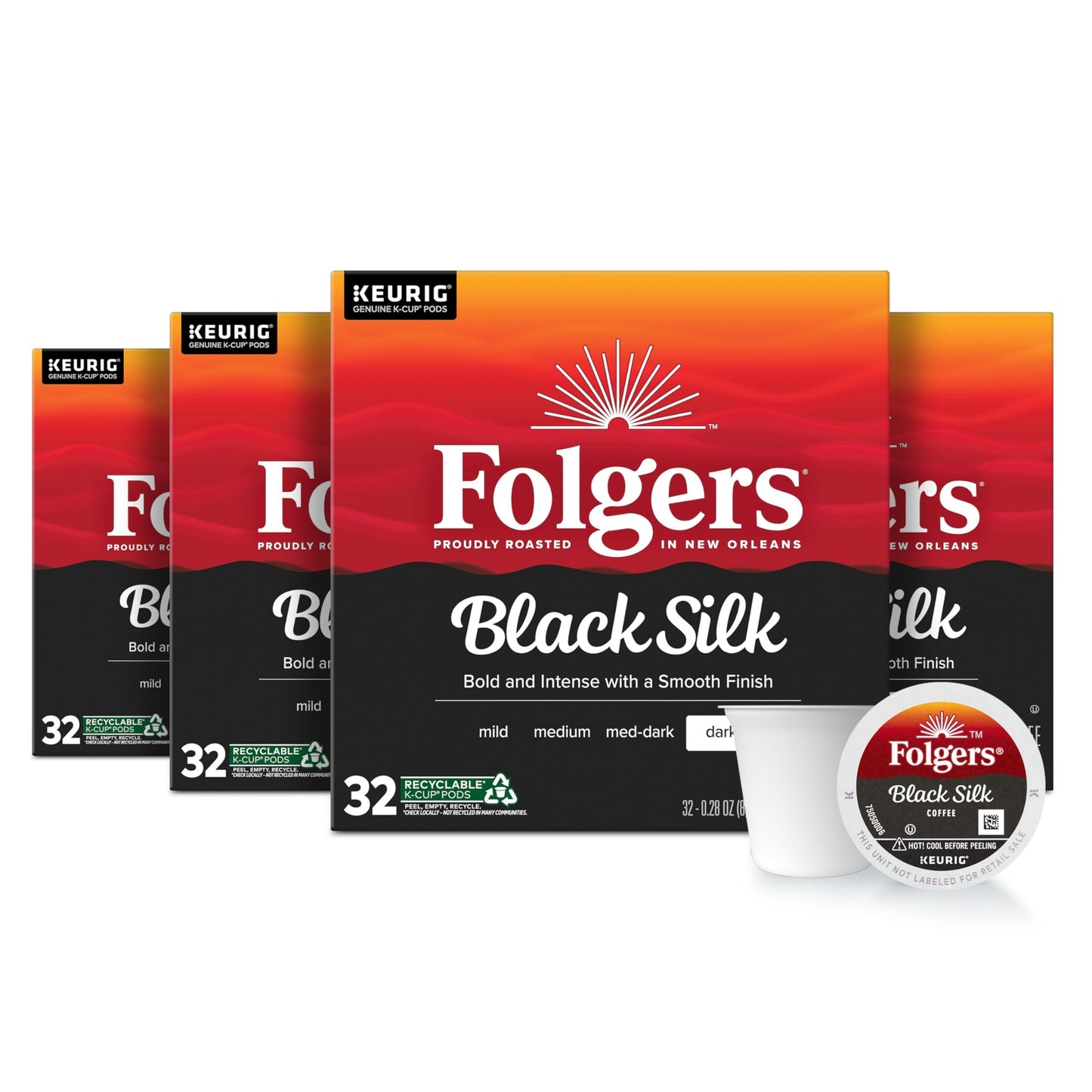 Folgers Colombian Medium Roast Coffee K-Cup Pods, Bulk 128 Count