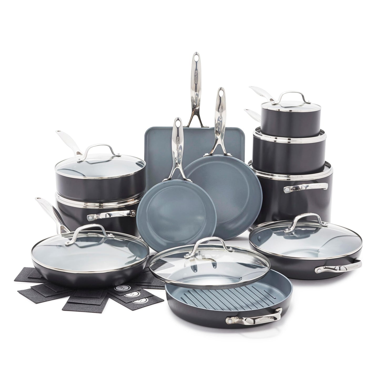 GreenPan Valencia Pro 13 Piece Cookware Set Ceramic Nonstick Pots & Pans