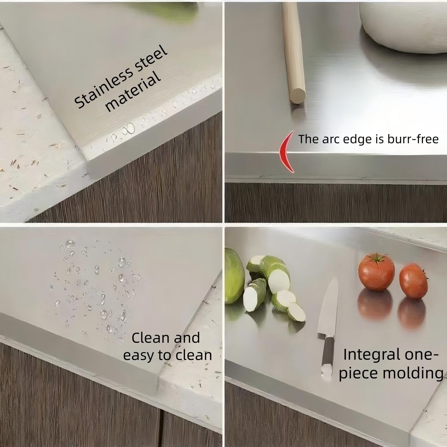 Large Stainless Steel Cutting Board,Suitable for Cutting Meat,Dicing,Vegetables,Fruits,Bread and Baking.ItIsConvenienttoClean,EasytoStoreandCan Be Washed in a Dishwasher (30 * 40)