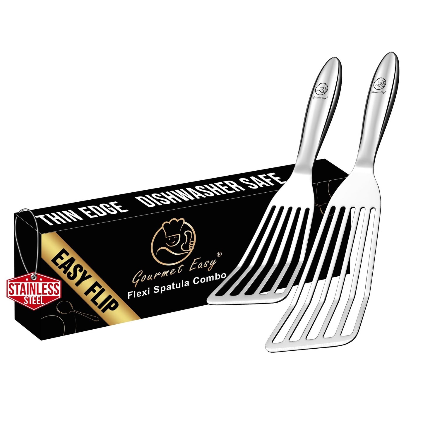 Gourmet Easy Fish Spatula Set, Ultra-Thin Edge Easy Flipping – Fish Edition