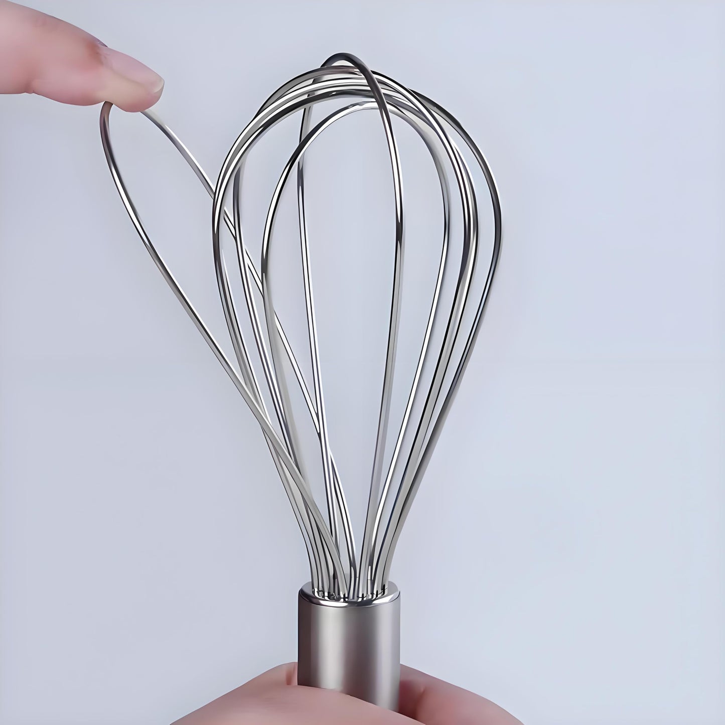 10 inch Stainless Steel Whisk, 5 inches for mixing small amounts of liquids, milkshakes, coffee, juice, etc. 2-piece set (buy 10 inches and get 5 inches as a gift) silver