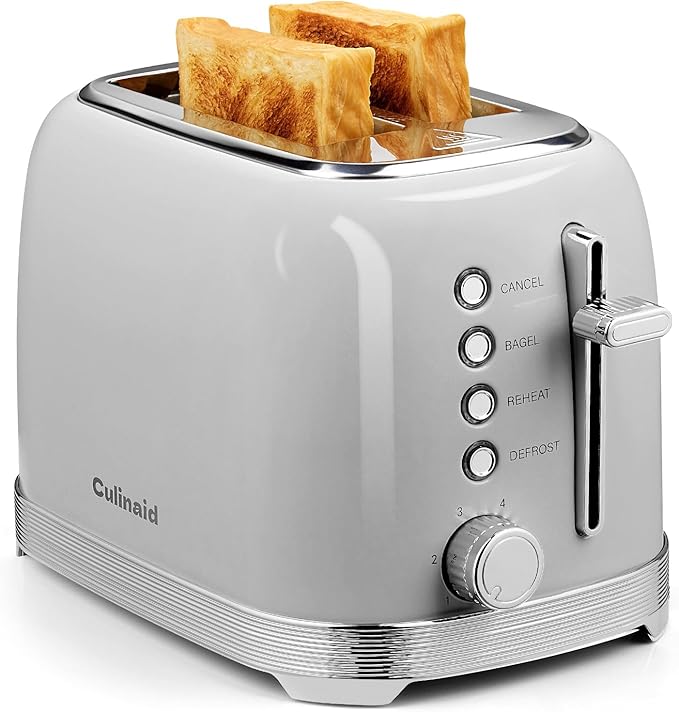 Culinaid Toaster 2 Slice Retro Stainless Steel, Blue
