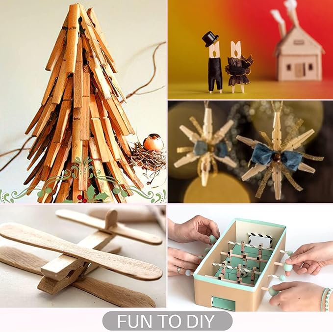 Small Clothes Pin, Mini Clothespins, 100 PCS Mini Clothes Pins Wooden with Storage Bag, Small Clothes Pins for Photos, Crafts, Hanging Clothes, Baby Shower, Display Artwork