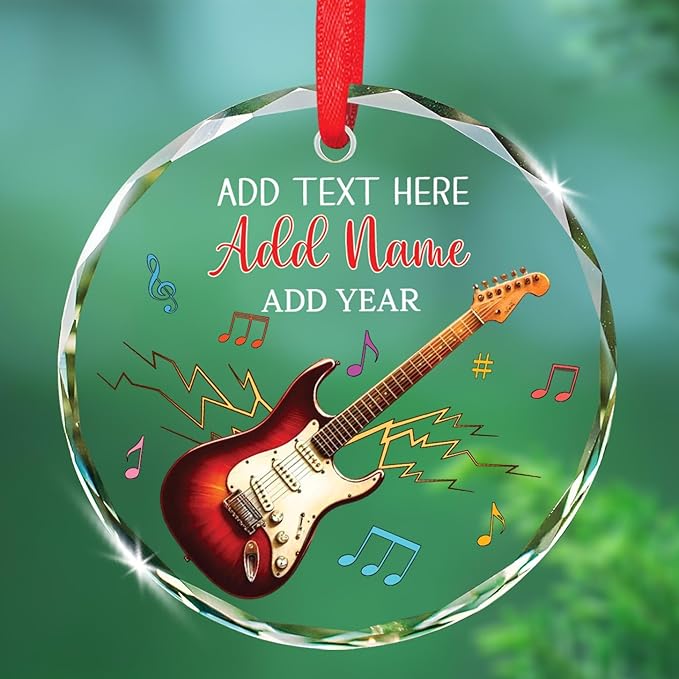 Clarinet Player Christmas Glass Ornament, Personalized Clarinet Xmas Ornament Gifts for Musical Instrument Player, Clarinettist Christmas Keepsake, Custom Text & Name Musician Glass Ornaments 2026