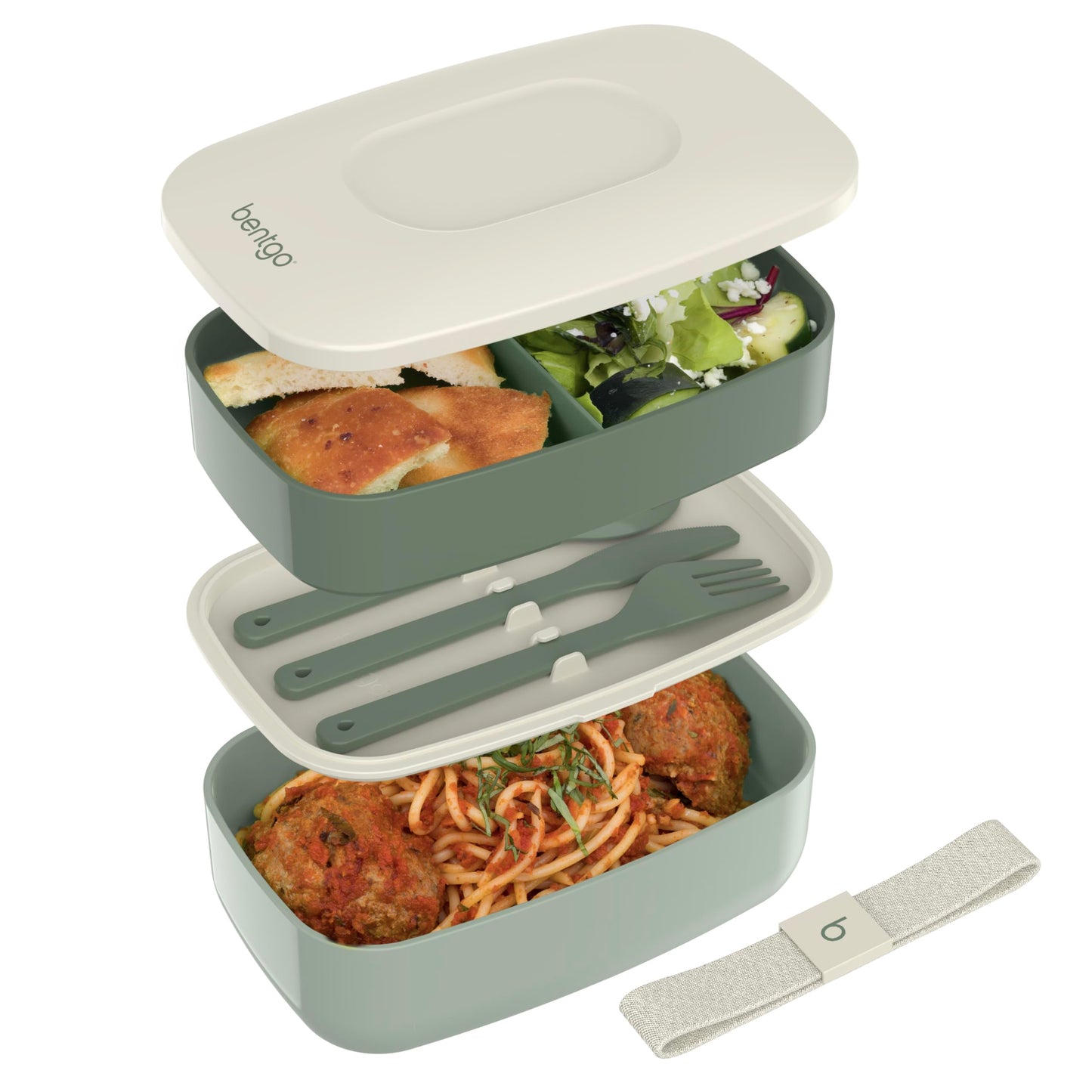 Bentgo Classic Stackable 3-Compartment Adult Bento-Style Lunch Box