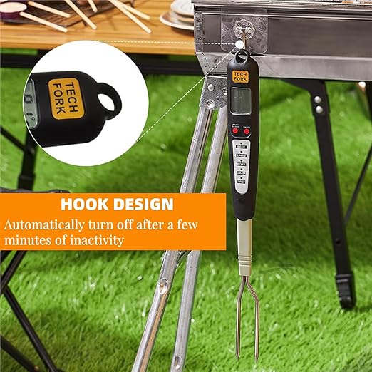 Digital Meat Thermometer with Dual Probes for Grilling, Read Food Thermometer for Cooking, BBQ, Smoker, Kitchen Gadgets, Backlit LCD Display