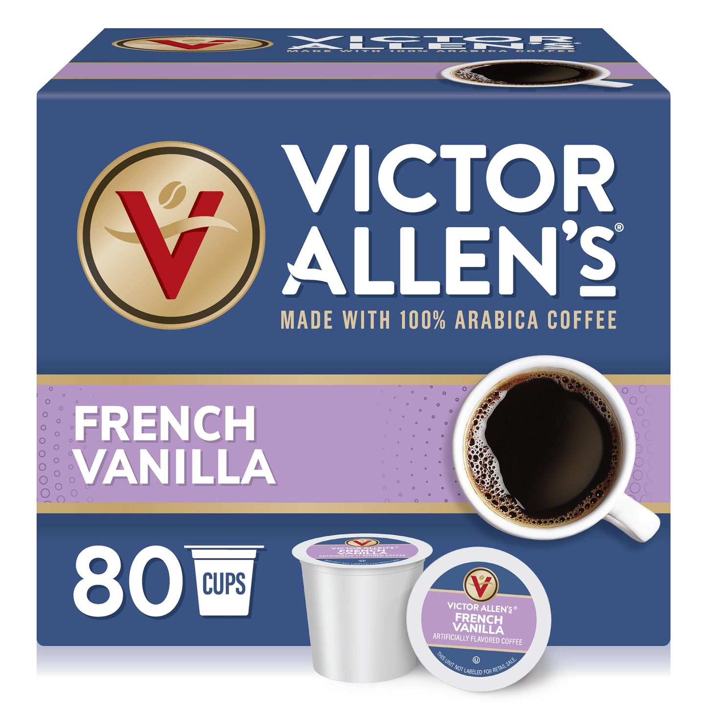 Victor Allen's Coffee Caramel Macchiato Flavored, Medium Roast, 42 Count, Single Serve Coffee Pods for Keurig K-Cup Brewers