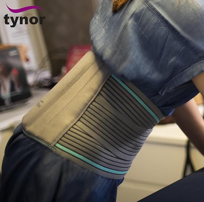 TYNOR Back Support Belt Adjustable Back Brace for Lower Back Pain,Breathable Lumbar Support Belt for Men & Women, Lower Back Brace for Herniated Disc, Sciatica & Heavy Lifting (XL, Classic Black)