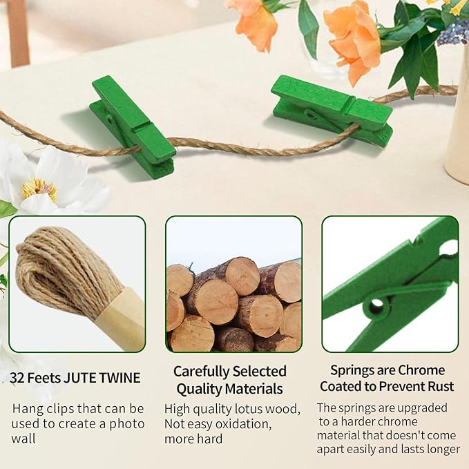 Clothes pins Green