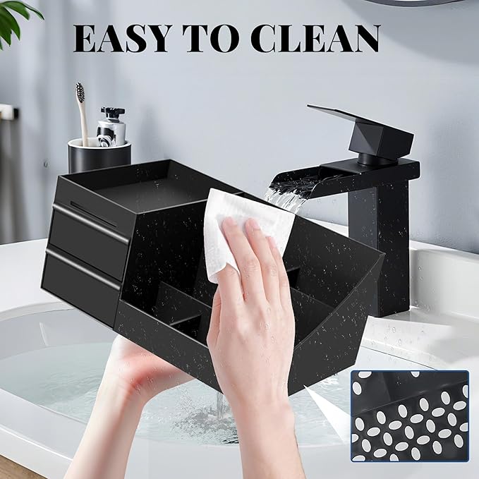 Cologne Organizer for Men, Perfume Organizer, Bathroom Counter Organziers and Storage, Black Mens Cologne Organizer, Perfume Display Stand for Vanity, Cologne Shelf for Mens Dresser, Bedroom