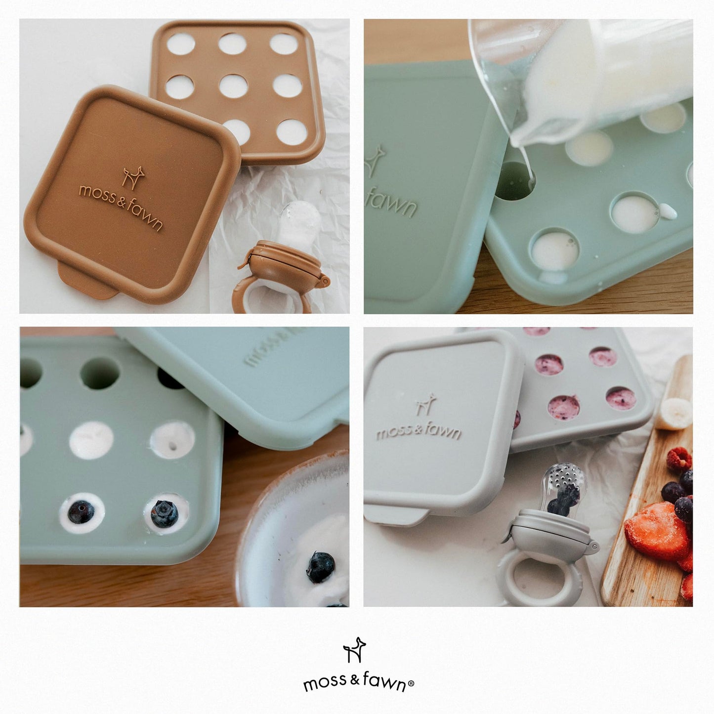 Moss and Fawn Ice Cube Tray - Breast Milk Popsicle Mold - Fern