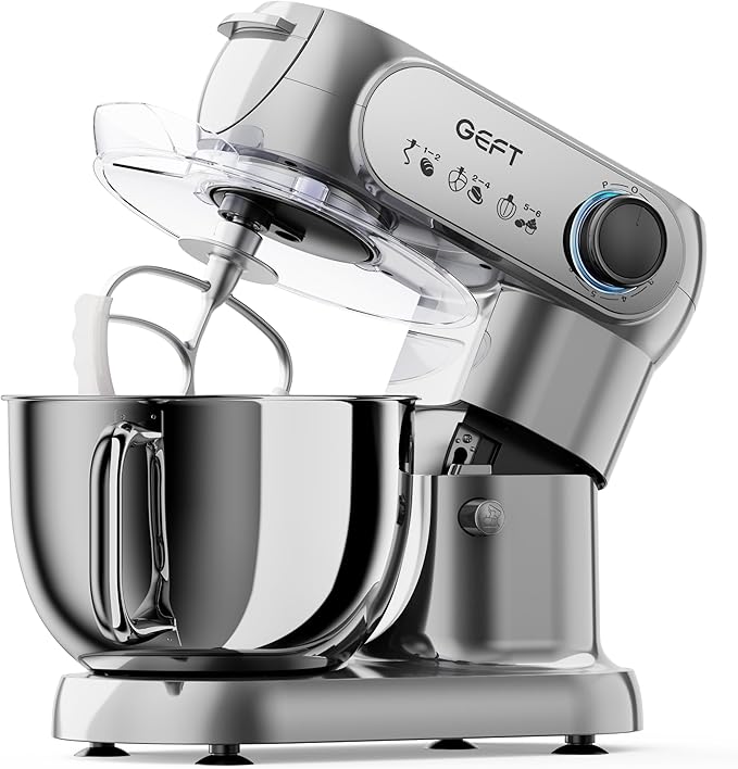 GEFT Stand Mixer, 3.5QT&6QT Bowls Mixers Kitchen Electric Stand Mixer Gray