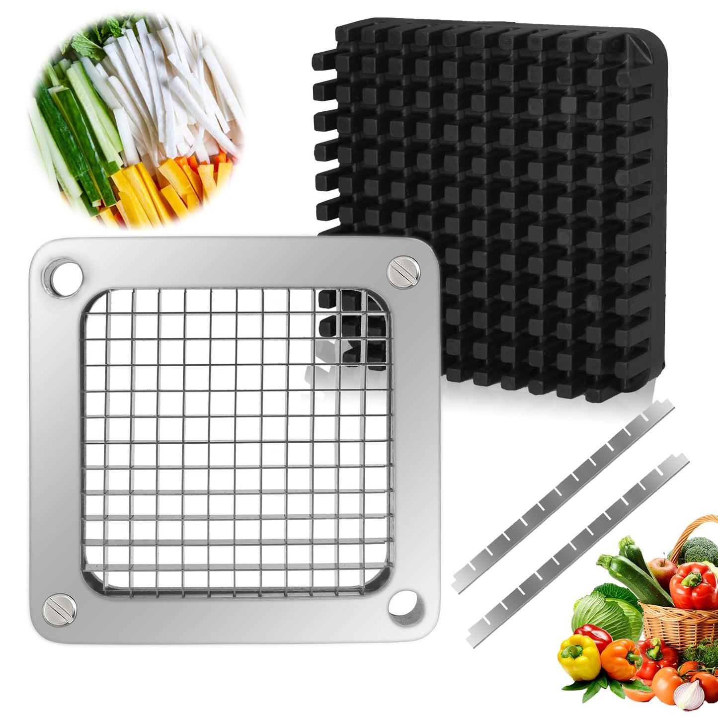 BSTSLL 1/4" and 3/8" Replacement Dicer Chopper Blade with Pusher Block