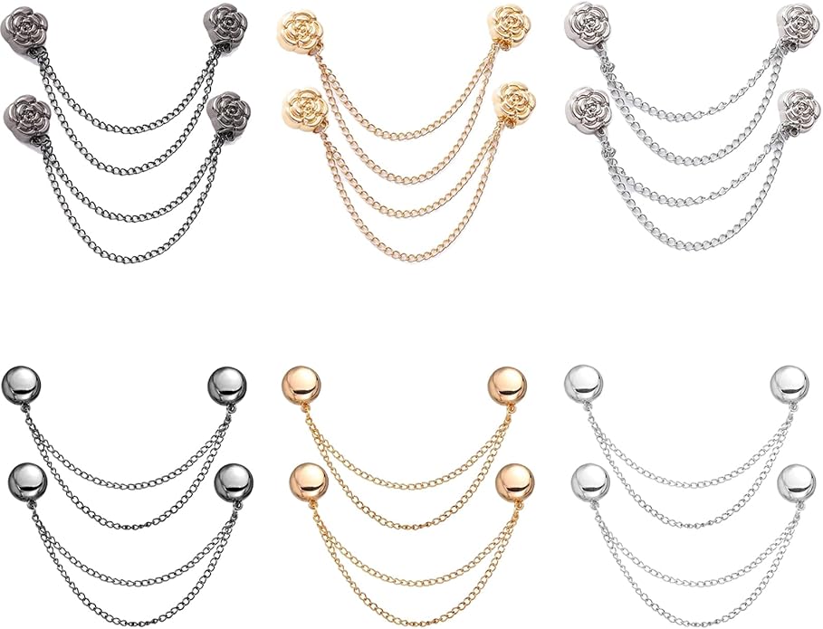Magnetic Clothing Clips: 12 Pcs Multi-Function Magnetic Shirt Clips with Chain for Women Clothes Sleeves Pants Hijabs Hats Scarfs