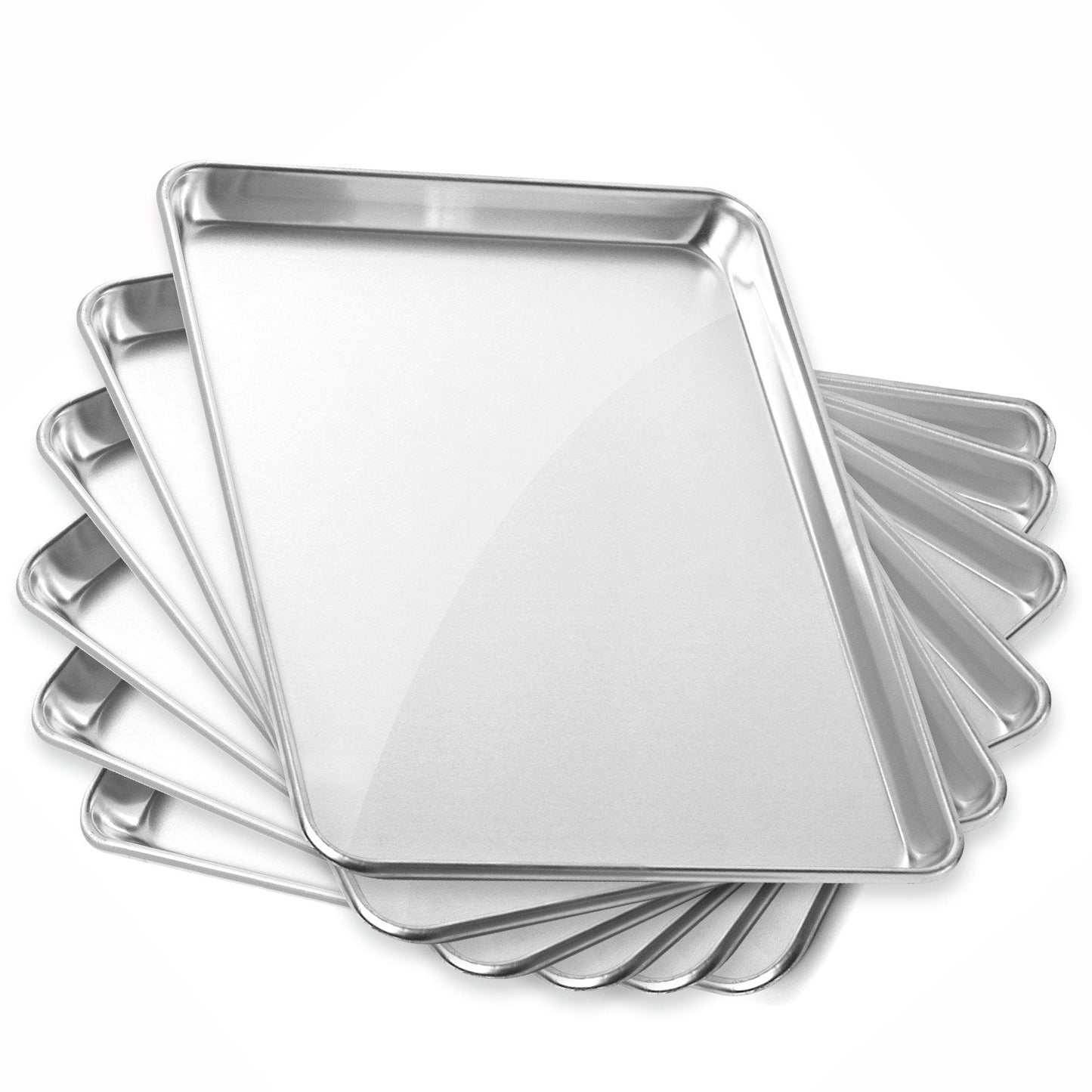 GRIDMANN 13" x 18" Commercial Grade Perforated Aluminum Baking Sheet Pan, Half Size Baking Tray - 6 Pans