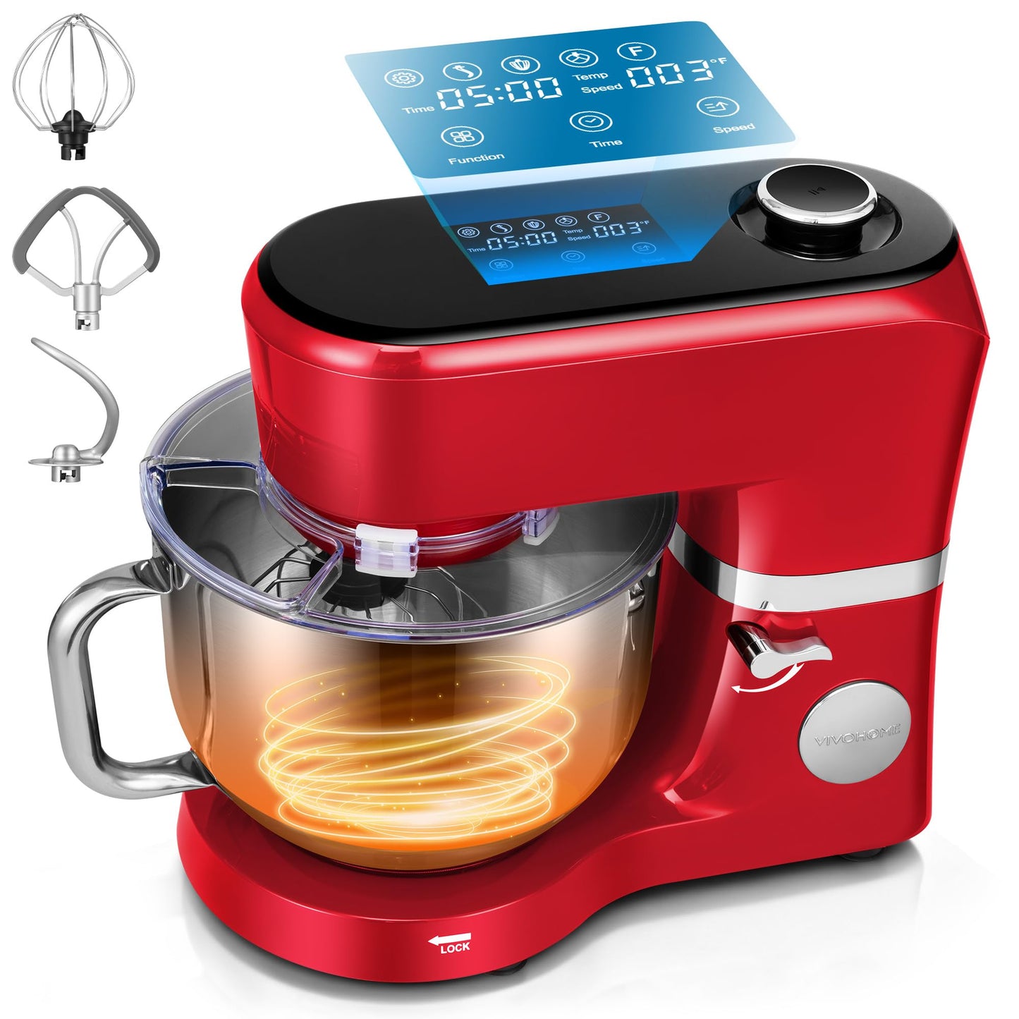 VIVOHOME Stand Mixer with Dough Proofing, 6-Quart Tilt-Head Mixer, Black