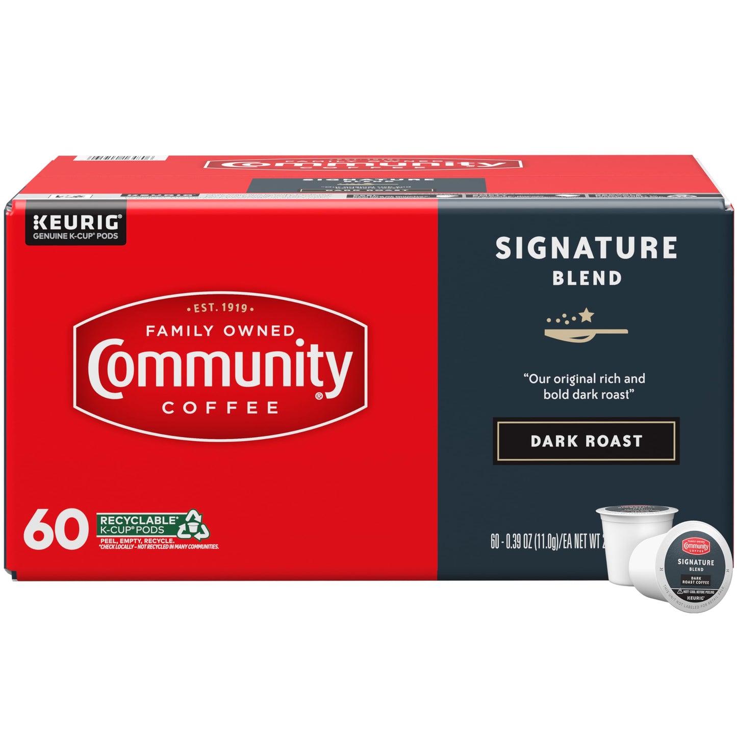 Community Coffee Grandma's Sugar Cookie Keurig K-Cup Pods, Limited Edition Holiday Flavor, Natural Ingredients, 10 Count (Pack of 6)