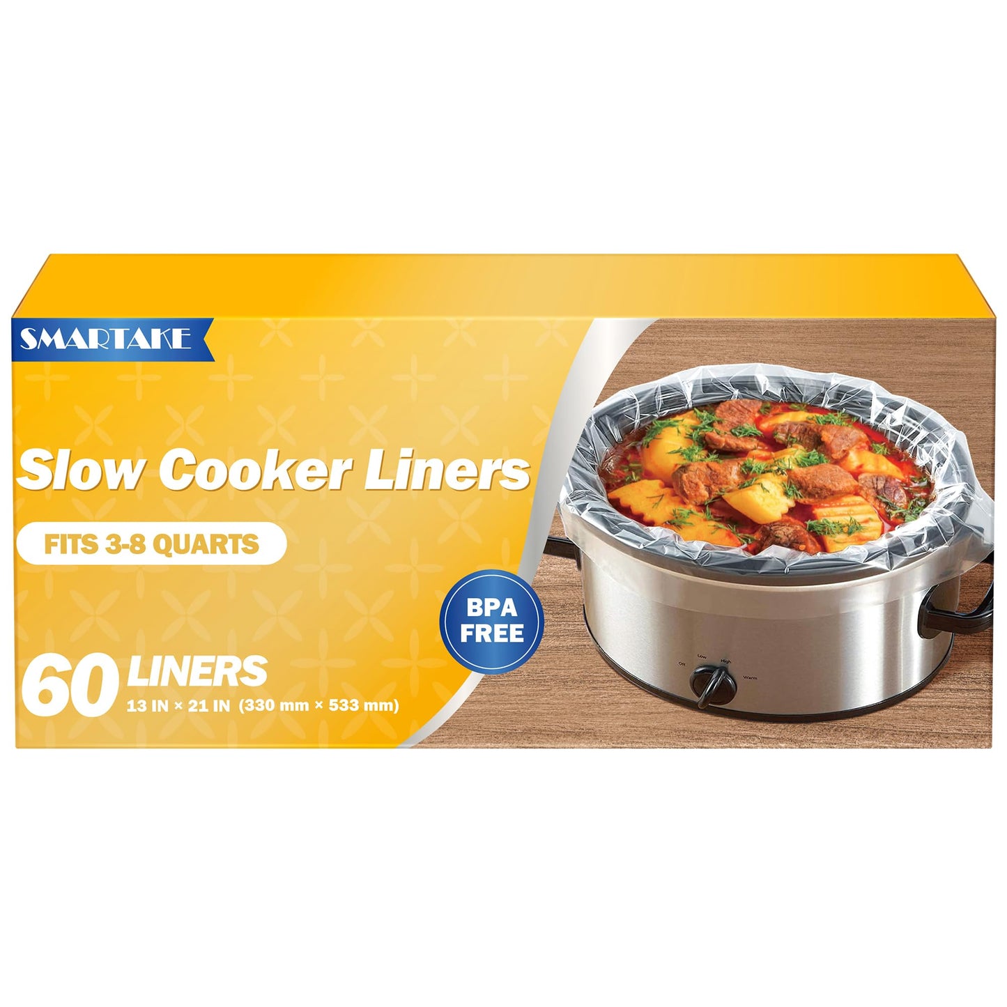 SMARTAKE Slow Cooker Liners, Large Size 14"x 22" 15 Liners