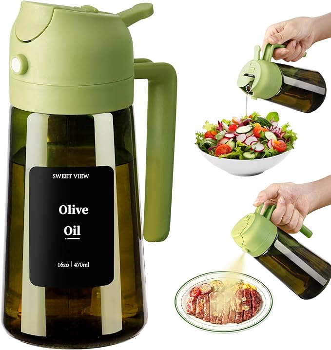 SWEET VIEW Olive Oil Dispenser and Oil Sprayer