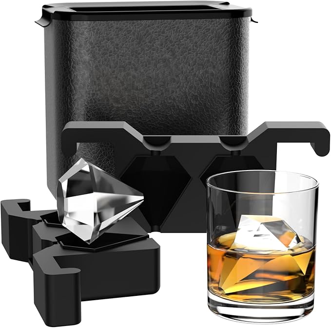 Skull 3D Ice Ball Maker - Large Crystal Clear Ice Cube Tray - Whiskey Bourbon Cocktails
