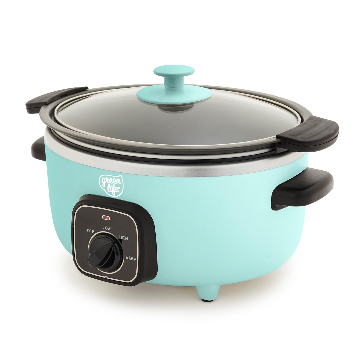 GreenLife 8QT Ceramic Nonstick Slow Cooker, Cooktop/Oven Safe, White