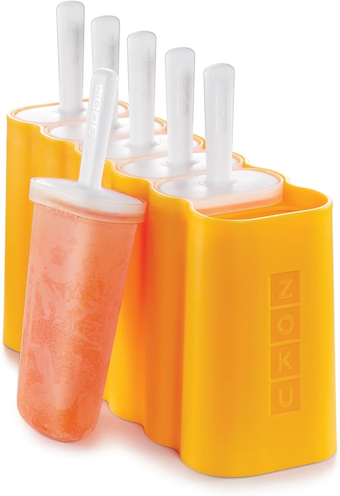Zoku Classic Pop Molds, 6 Easy-release Popsicle Molds With Sticks and Drip-guards, BPA-free