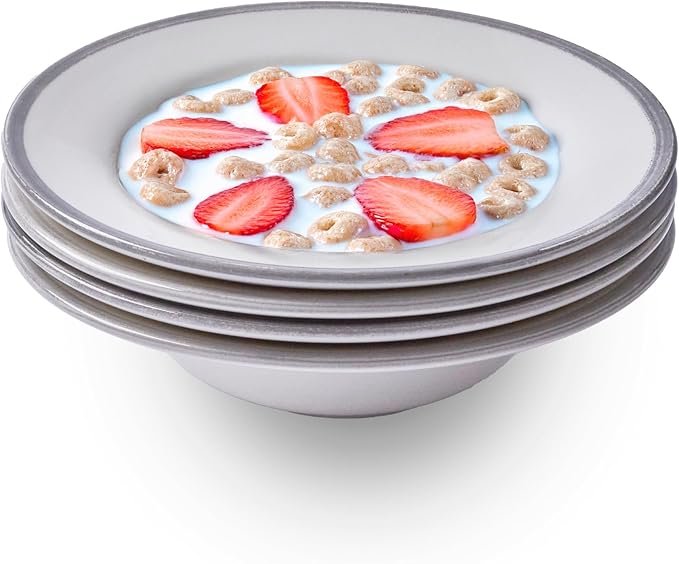 Portmeirion Potter's Mist Oatmeal Bowl - Red, Set of 4