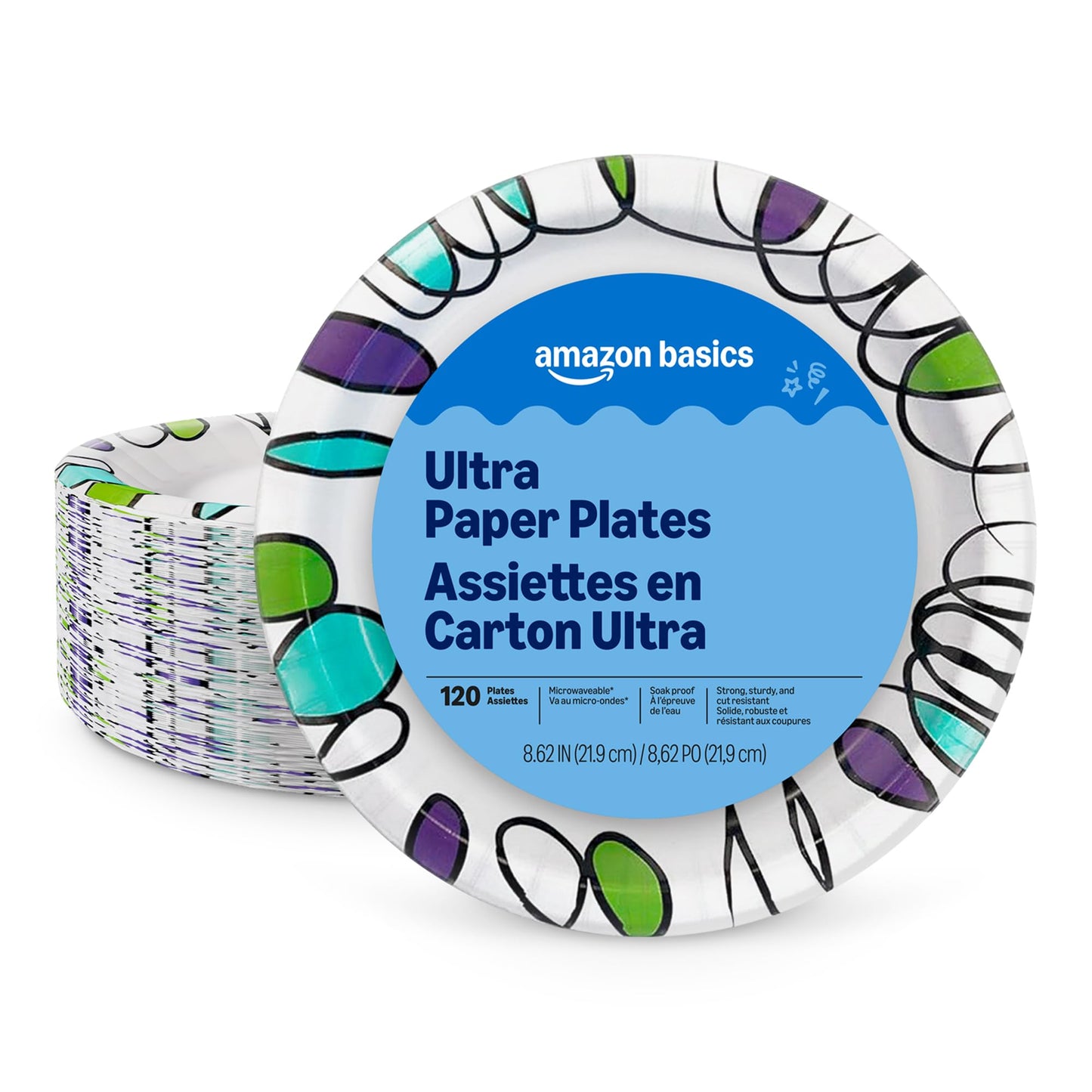 Ultra Paper Plates, 8.62 Inch, Disposable, 880 Count (4 Pack of 220), Packaging May Vary