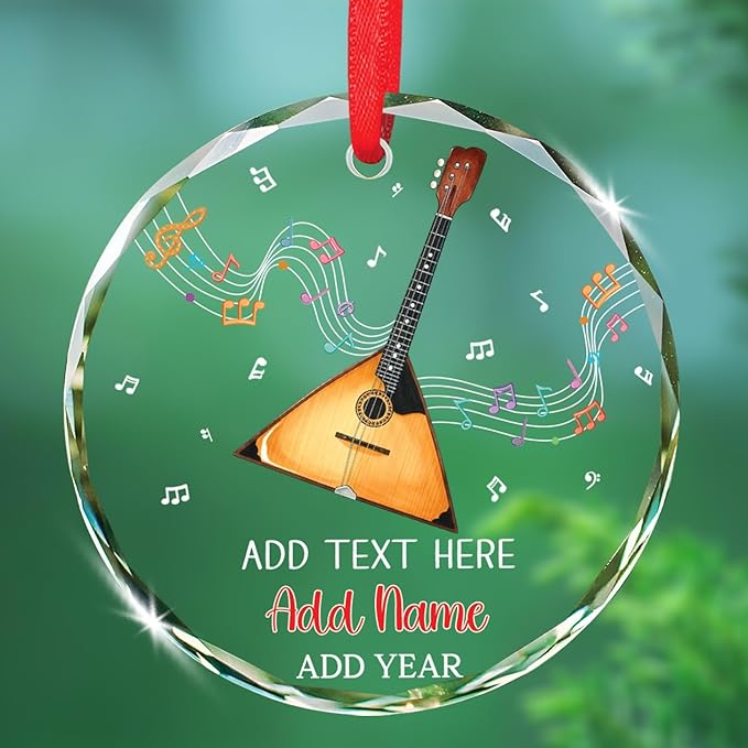 Clarinet Player Christmas Glass Ornament, Personalized Clarinet Xmas Ornament Gifts for Musical Instrument Player, Clarinettist Christmas Keepsake, Custom Text & Name Musician Glass Ornaments 2026
