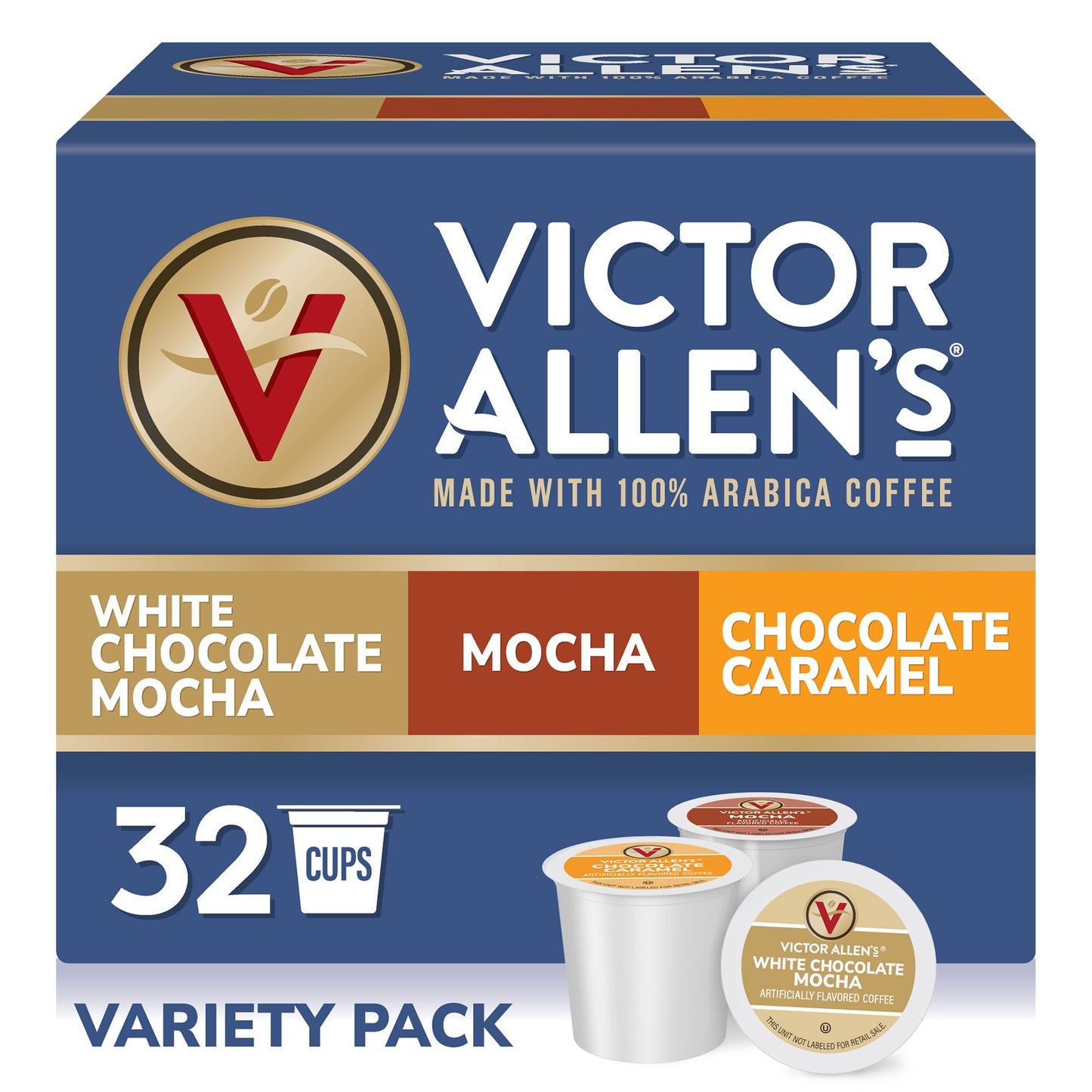 Victor Allen's Coffee Caramel Macchiato Flavored, Medium Roast, 42 Count, Single Serve Coffee Pods for Keurig K-Cup Brewers