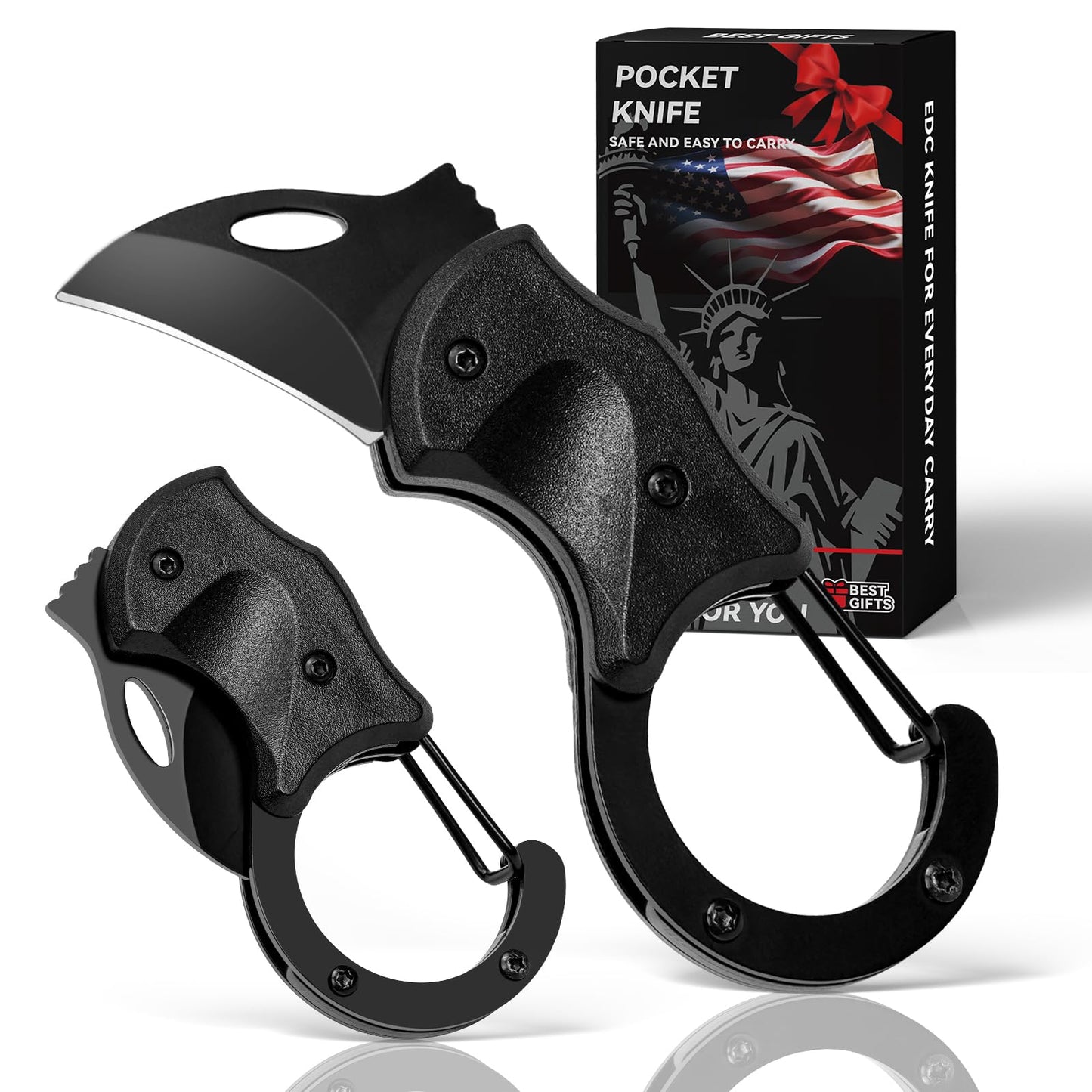 EILIKS 2 Pack Small Pocket Knife Fathers Mothers Dad Mom Day Gifts for Men Women from Daughter Wife Husband Son, EDC Knives Anniversary Birthday for Him Her, Cool Gadgets Stocking Stuffers